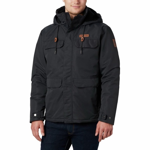 ColumbiaSouth Canyon Lined Jacket - Men's Men's Black Hooded Jacket size Medium